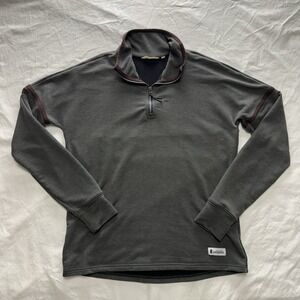 Cotopaxi Lozano Fleece Womens 1/4 Zip Pullover Grey + Burgundy Sz M